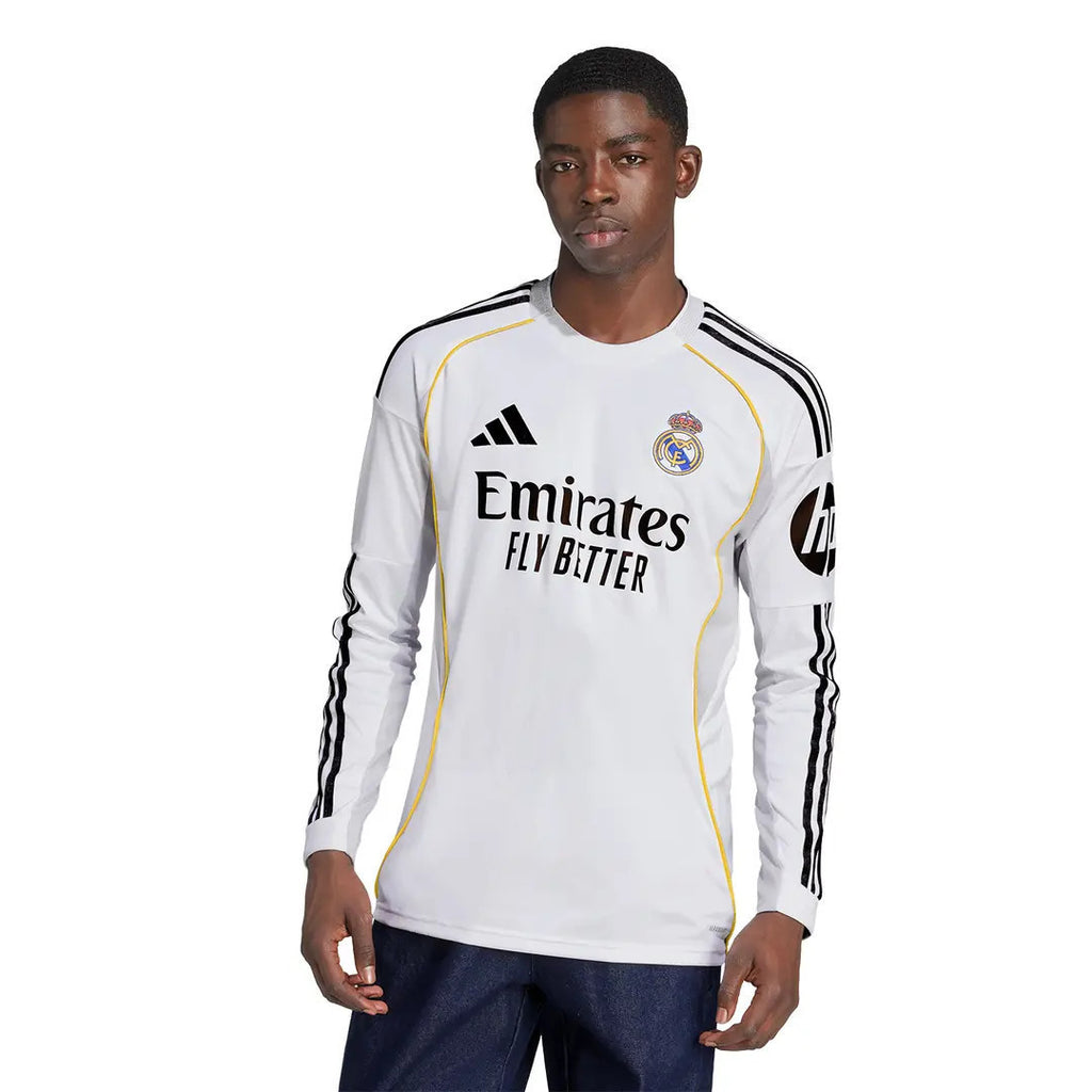 VINI JR #7 Real Madrid 25/26 Men's Home Long Sleeve Shirt
