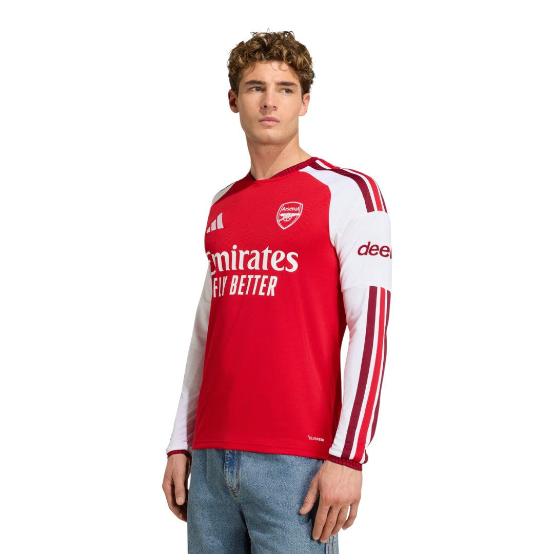RICE #41 Arsenal 26/27 Men's Home Long Sleeve Shirt - Club Font