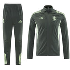 Real Madrid 25/26 Men's Dark Olive Long Zip Windbreaker