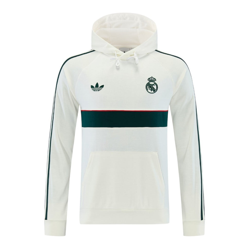 Real Madrid 26/27 Men's White-Green Hoodie