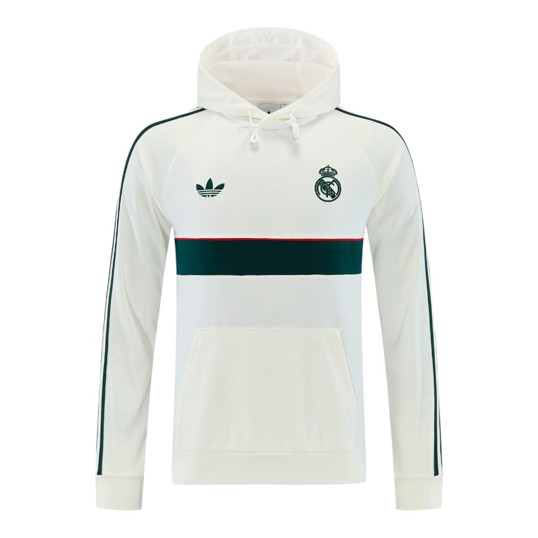 Real Madrid 26/27 Men's White-Green Hoodie