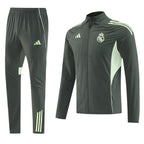 Real Madrid 25/26 Men's Dark Olive Long Zip Windbreaker