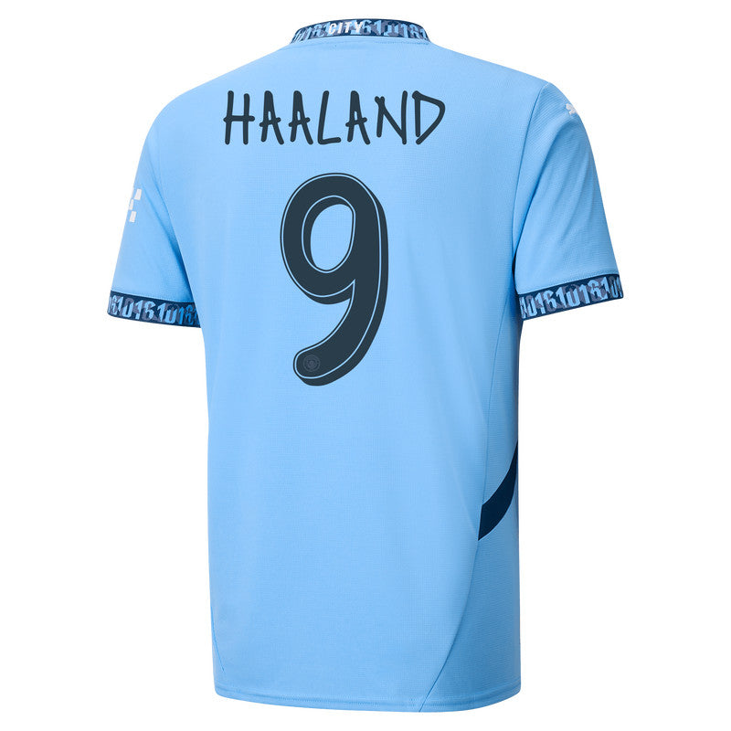 HAALAND #9 Manchester City 24/25 Stadium Men's Home Shirt - Man City Font