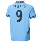 HAALAND #9 Manchester City 24/25 Kid's Home Shirt and Shorts - Man City Font