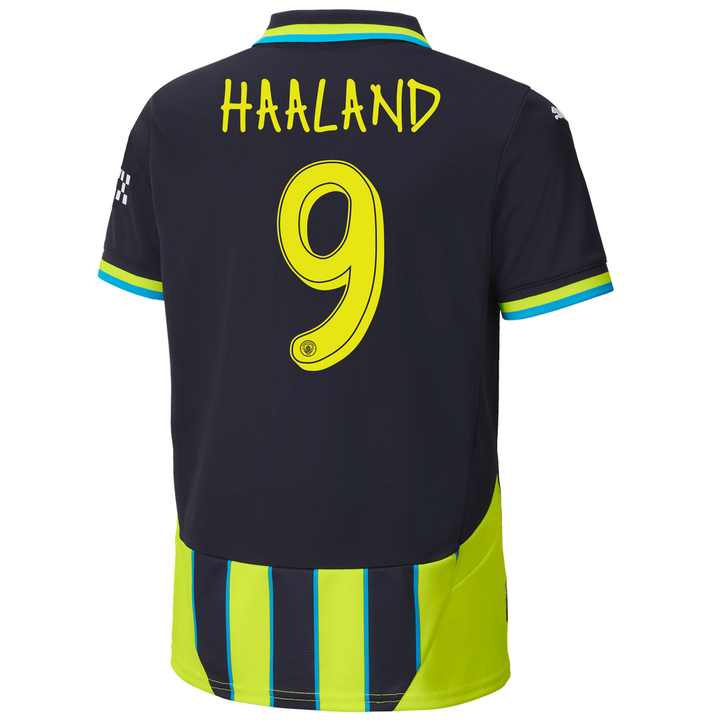 HAALAND #9 Manchester City 24/25 Kid's Away Shirt and Shorts - Man City Font