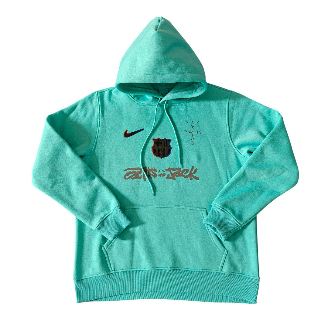 Barcelona x Travis Scott 24/25 Men's Turquoise Hoodie