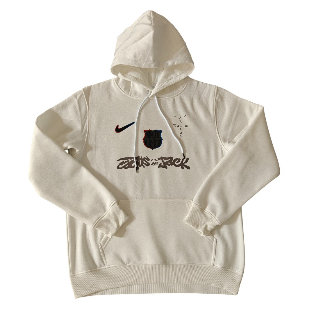 Barcelona x Travis Scott 24/25 Men's White Hoodie