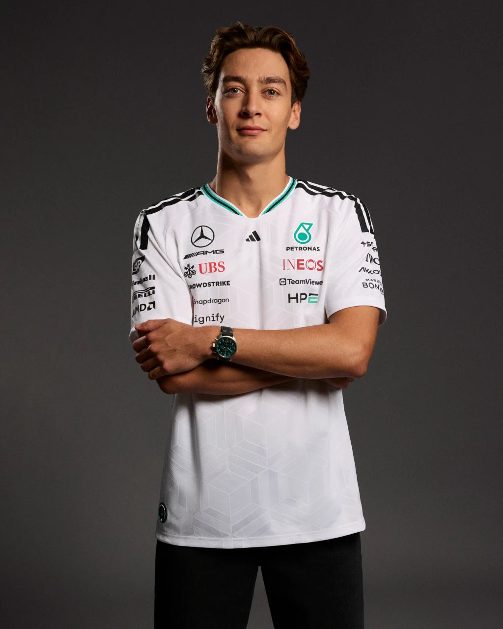 Mercedes-AMG 2026 White Authentic Driver Tee