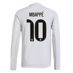 MBAPPÉ #10 Real Madrid 25/26 Authentic Men's Home Long Sleeve Shirt