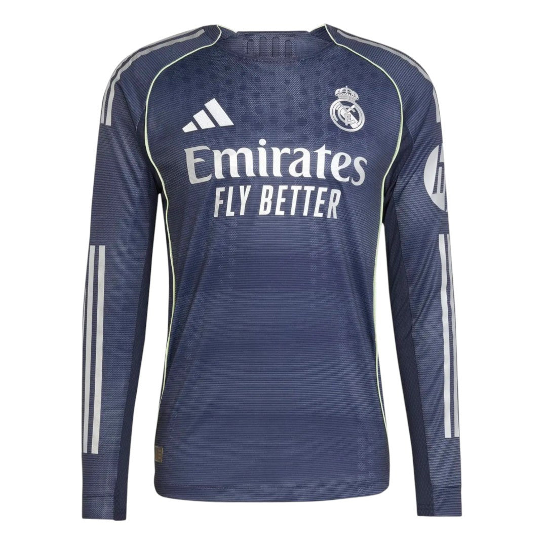 Real Madrid 25/26 Authentic Men's Away Long Sleeve Shirt
