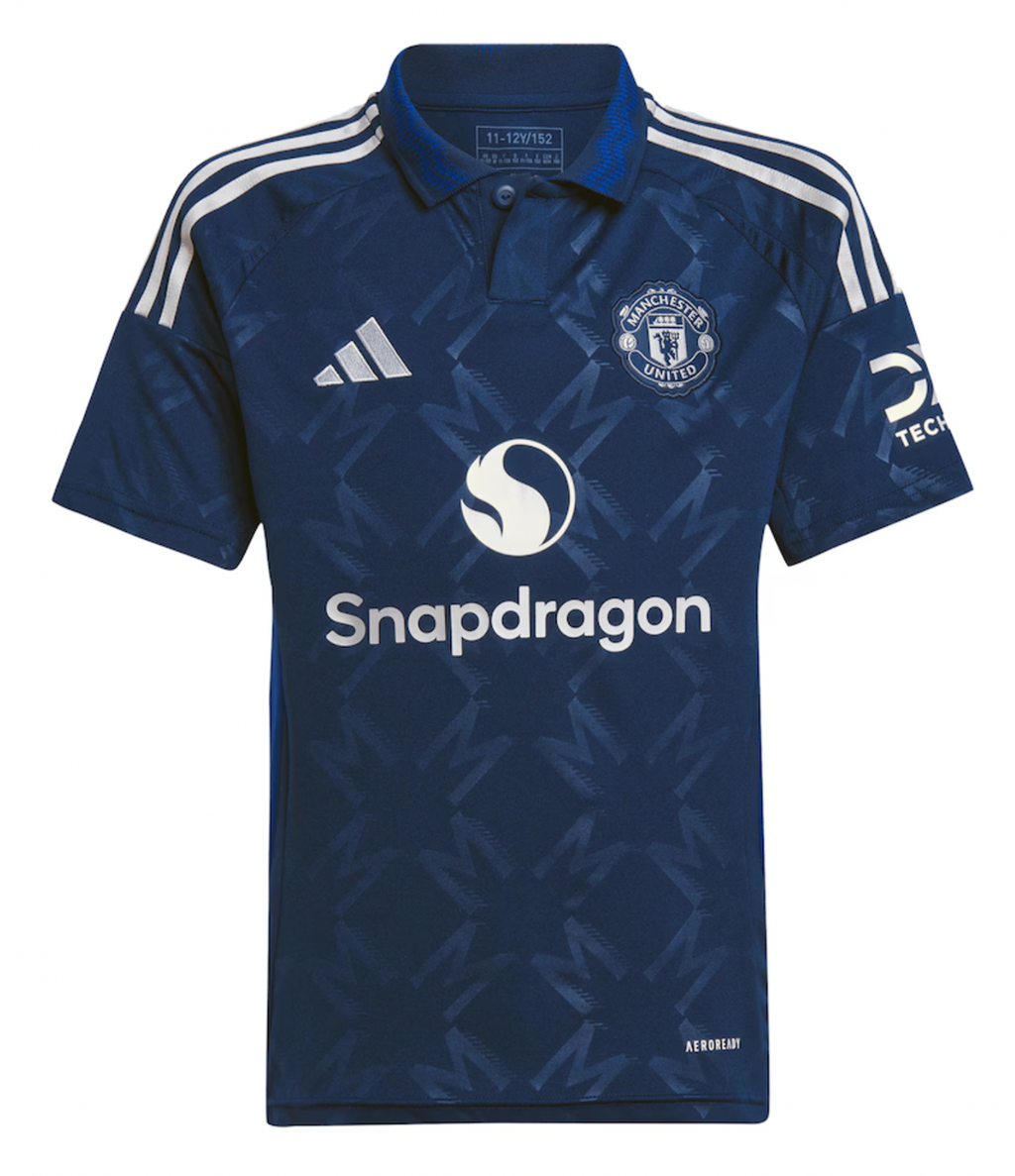 B.FERNANDES #8 Manchester United 24/25 Kid's Away Shirt and Shorts - Man United Font