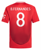 B.FERNANDES #8 Manchester United 24/25 Kid's Home Shirt and Shorts - Man United Font