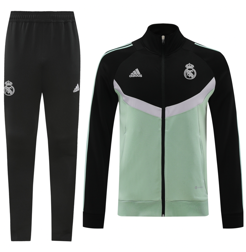 Real Madrid 24/25 Men's Black-Green Long Zip Jacket