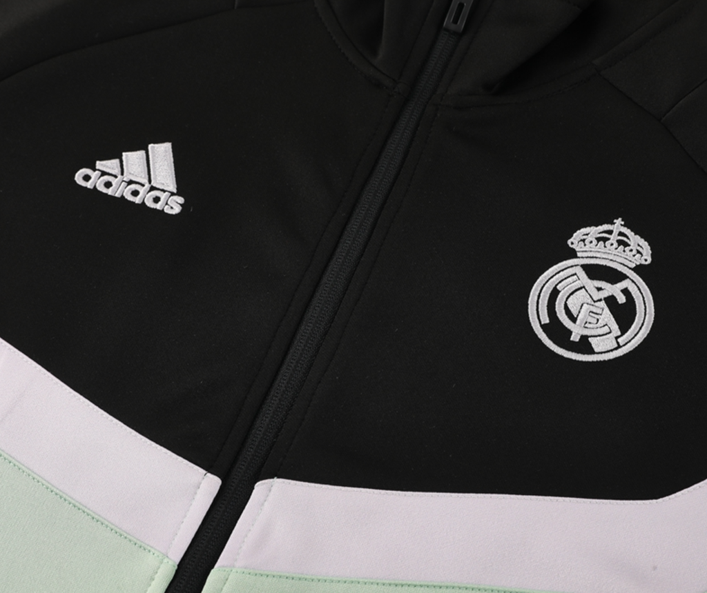 Real Madrid 24/25 Men's Black-Green Long Zip Jacket