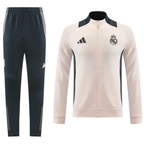 Real Madrid 24/25 Men's Beige Long Zip Jacket