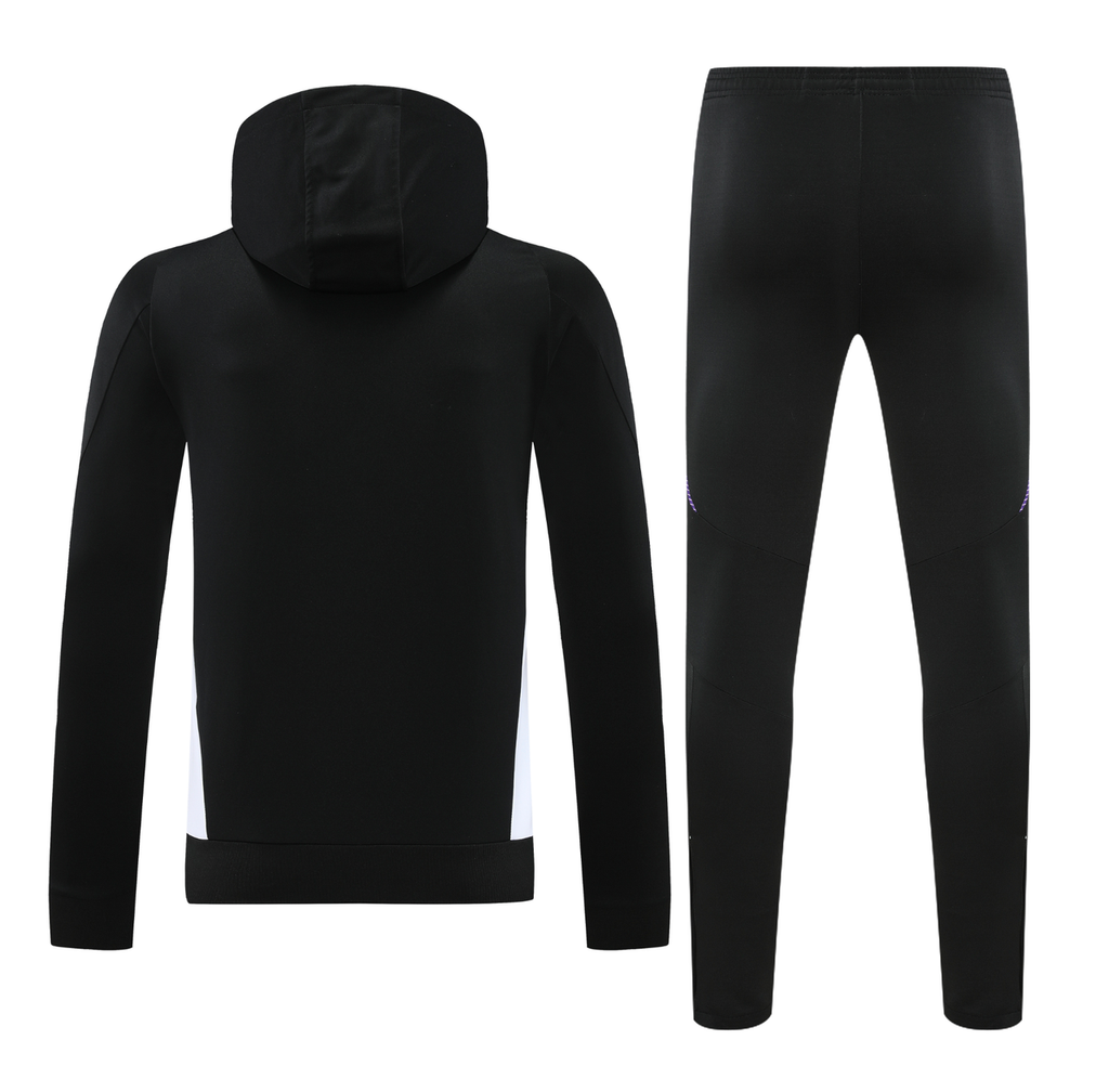 Real Madrid 24/25 Men's Black-Purple Hoodie Tracksuit