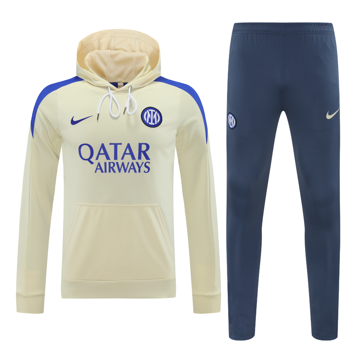 Inter Milan 24/25 Men's Light Yellow Hoodie Tracksuit