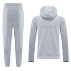 Barcelona 24/25 Men's Gray Long Zip Hoodie Tracksuit