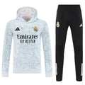 Real Madrid 25/26 Men's Gray Pre-Match Hoodie Tracksuit