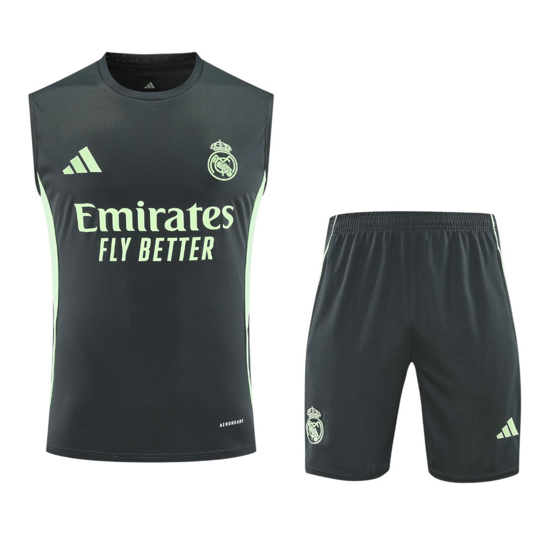 Real Madrid 25/26 Men's Dark Olive Training Tank Top