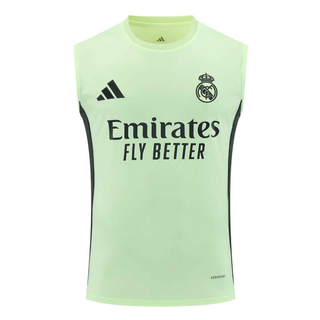 Real Madrid 25/26 Men's Lime Green Training Tank Top