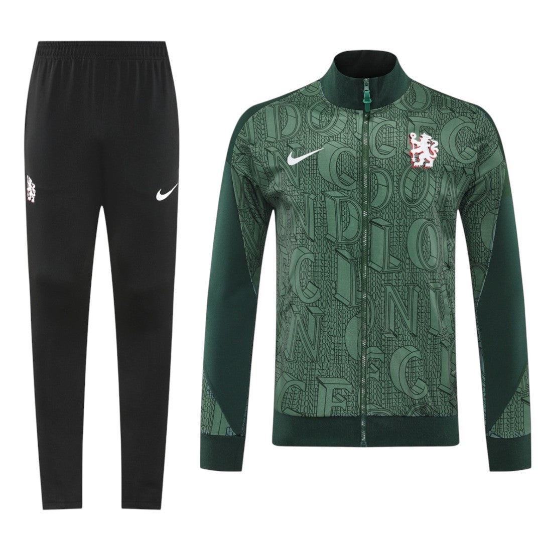 Chelsea 25/26 Men's Green Long Zip Jacket