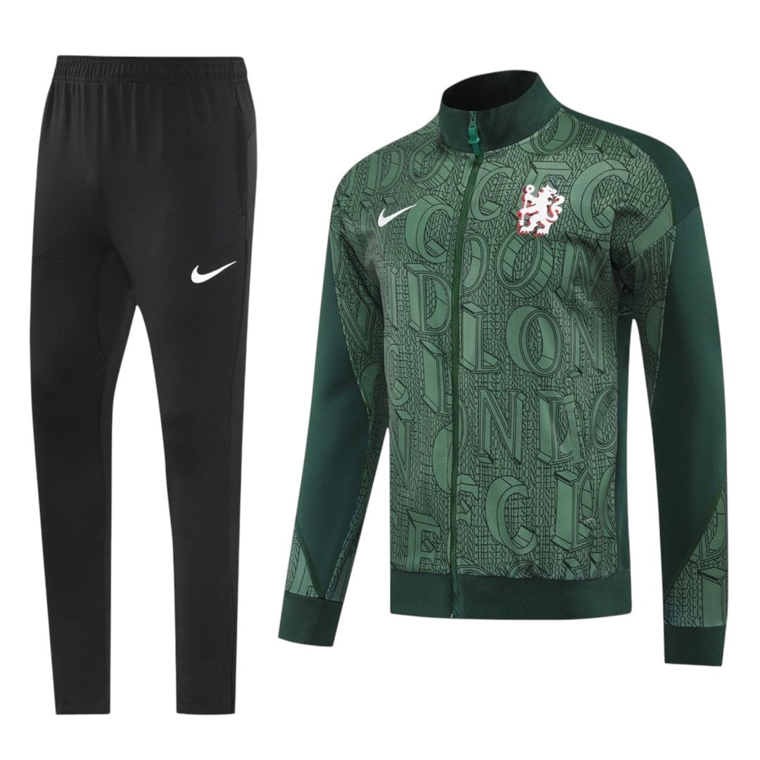 Chelsea 25/26 Men's Green Long Zip Jacket