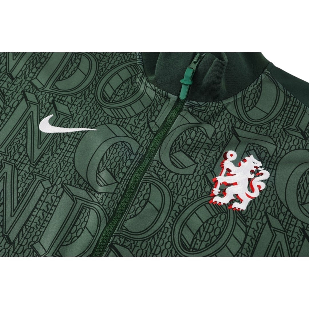 Chelsea 25/26 Men's Green Long Zip Jacket