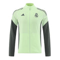 Real Madrid 25/26 Men's Lime Green Long Zip Windbreaker