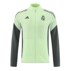 Real Madrid 25/26 Men's Lime Green Long Zip Windbreaker