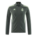 Real Madrid 25/26 Men's Dark Olive Long Zip Windbreaker