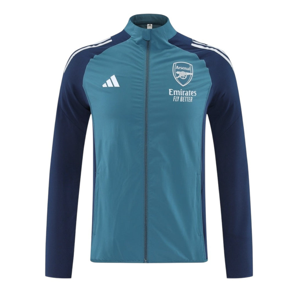 Arsenal 25/26 Men's Navy Long Zip Windbreaker