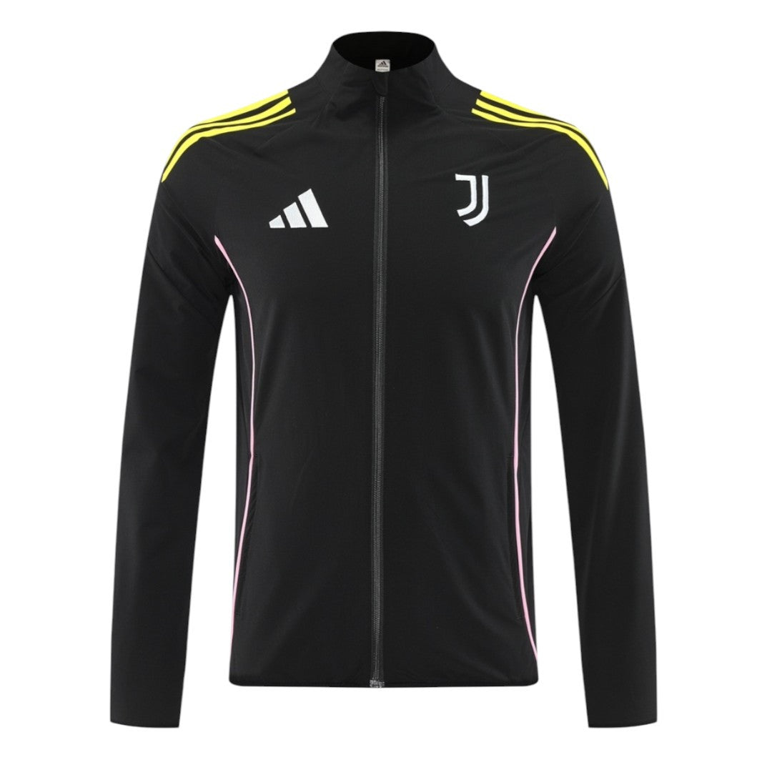 Juventus 25/26 Men's Black Long Zip Windbreaker