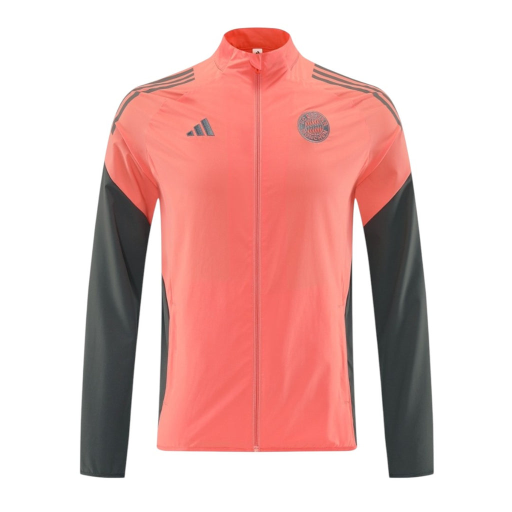 Bayern Munich 25/26 Men's Orange Long Zip Windbreaker