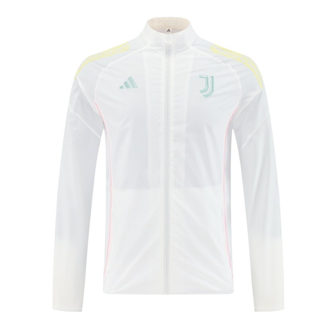 Juventus 25/26 Men's White Long Zip Windbreaker