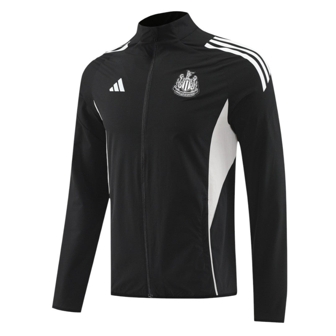 Newcastle United 25/26 Men's Black Long Zip Windbreaker