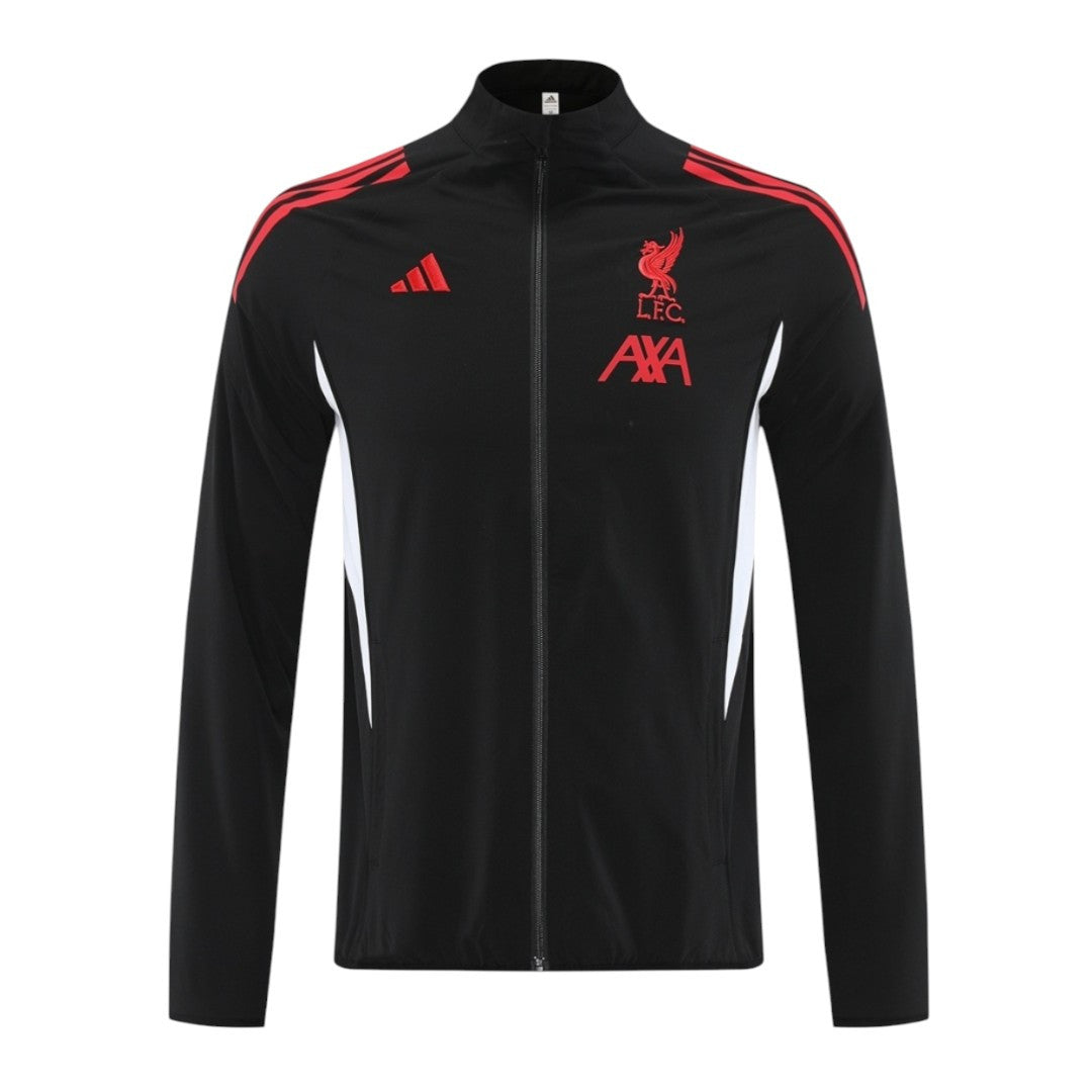 Liverpool 25/26 Men's Black Long Zip Windbreaker