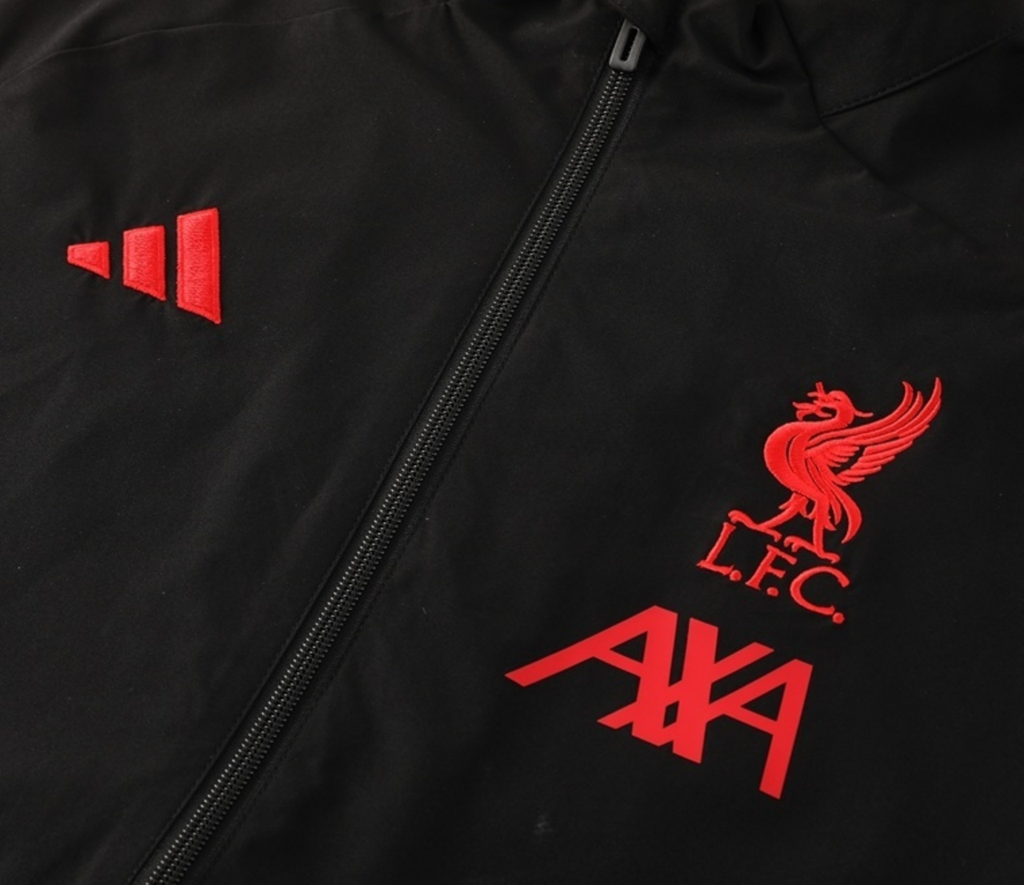 Liverpool 25/26 Men's Black Long Zip Windbreaker