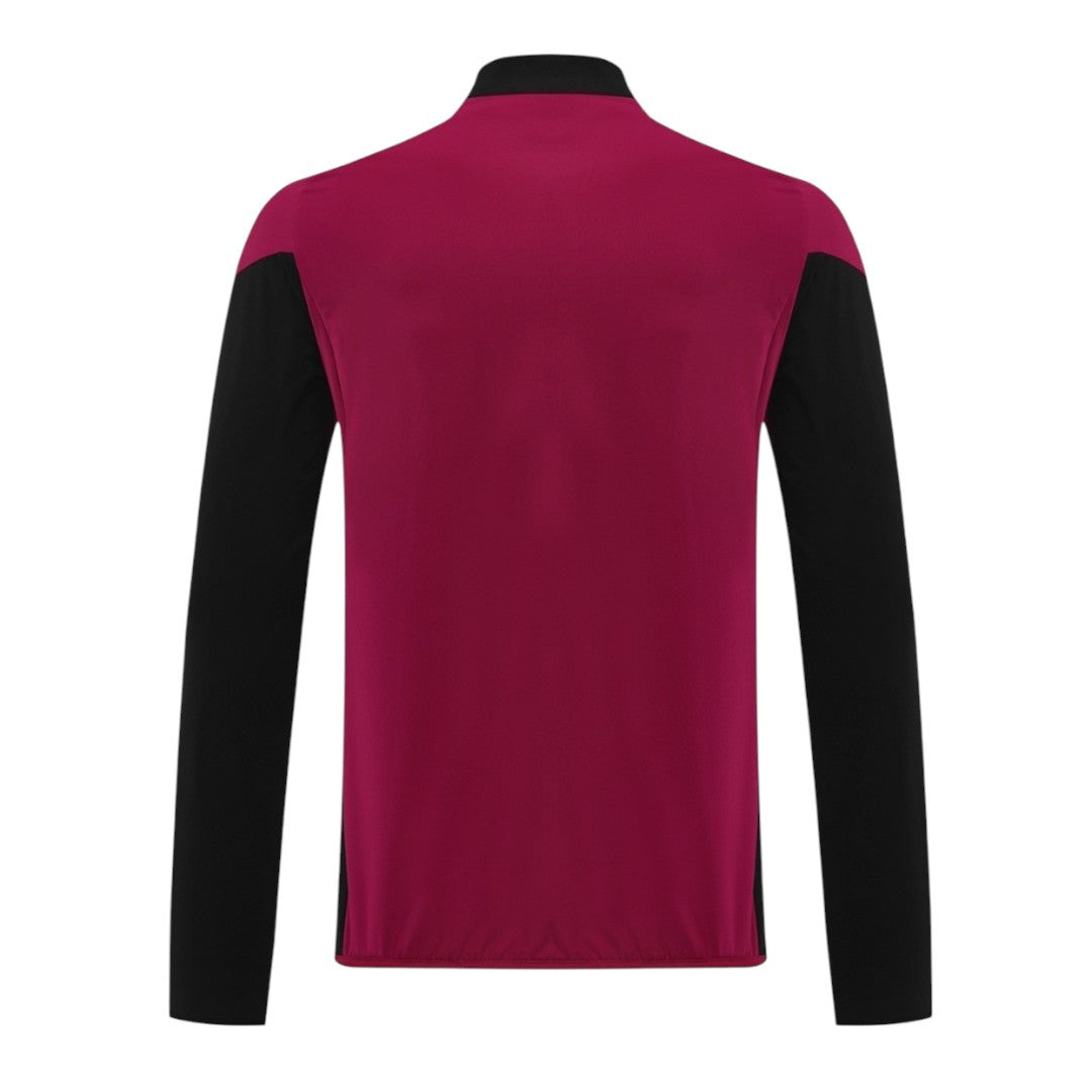 AS Roma 25/26 Men's Red Long Zip Windbreaker
