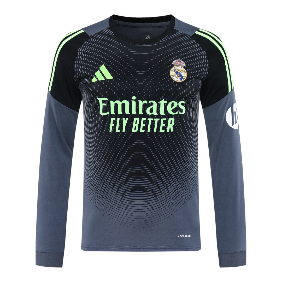 Real Madrid 25/26 Men's Gray Goalkeeper Long Sleeve Shirt