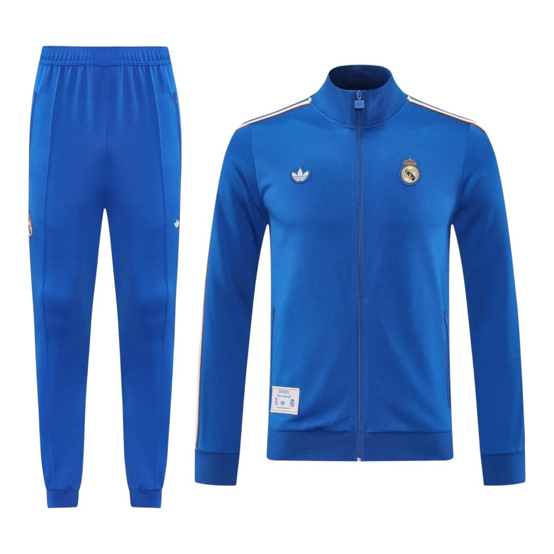 Real Madrid 25/26 Men's Blue Long Zip Jacket