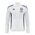 Arsenal 25/26 Men's White Long Zip Windbreaker