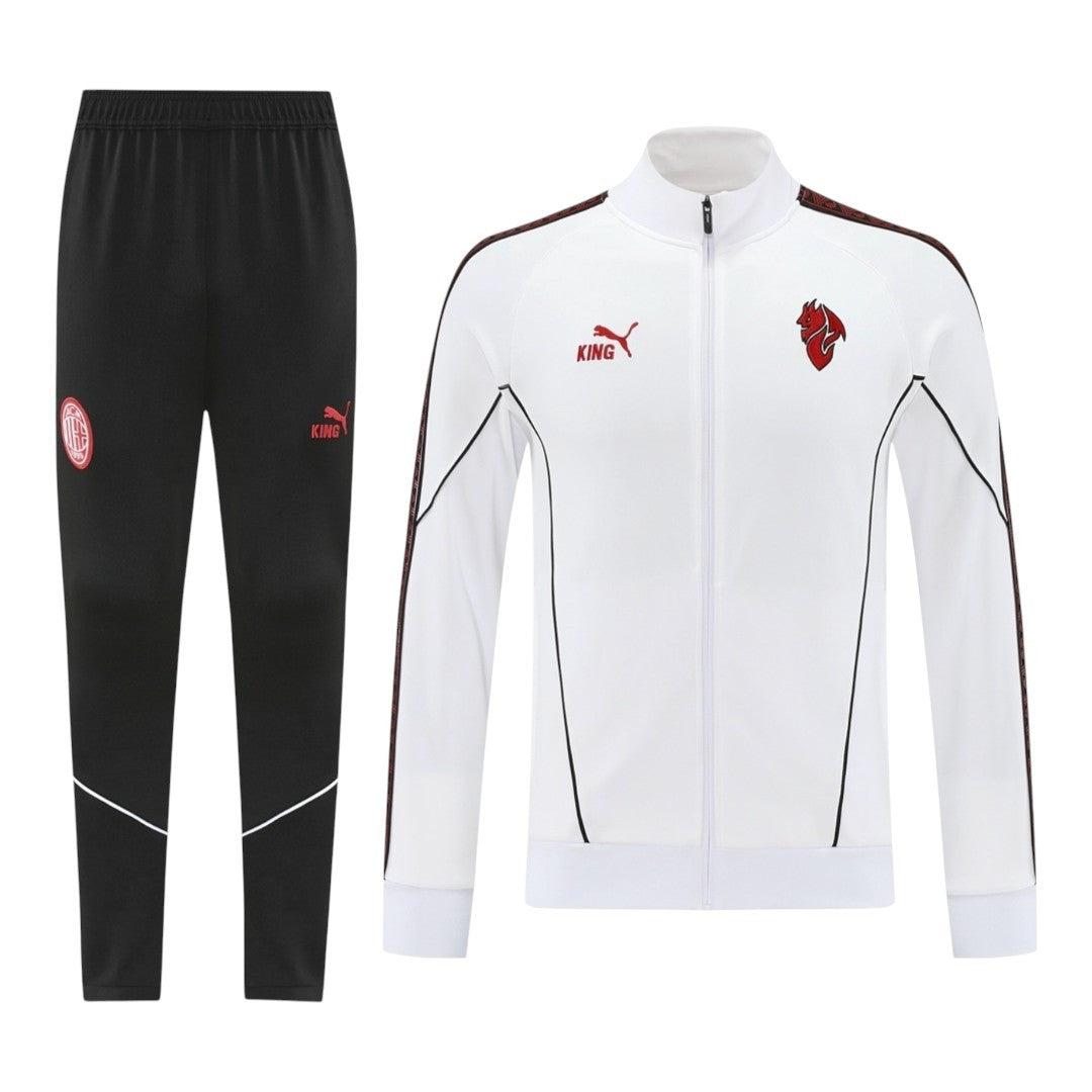 AC Milan 25/26 Men's White Long Zip Jacket