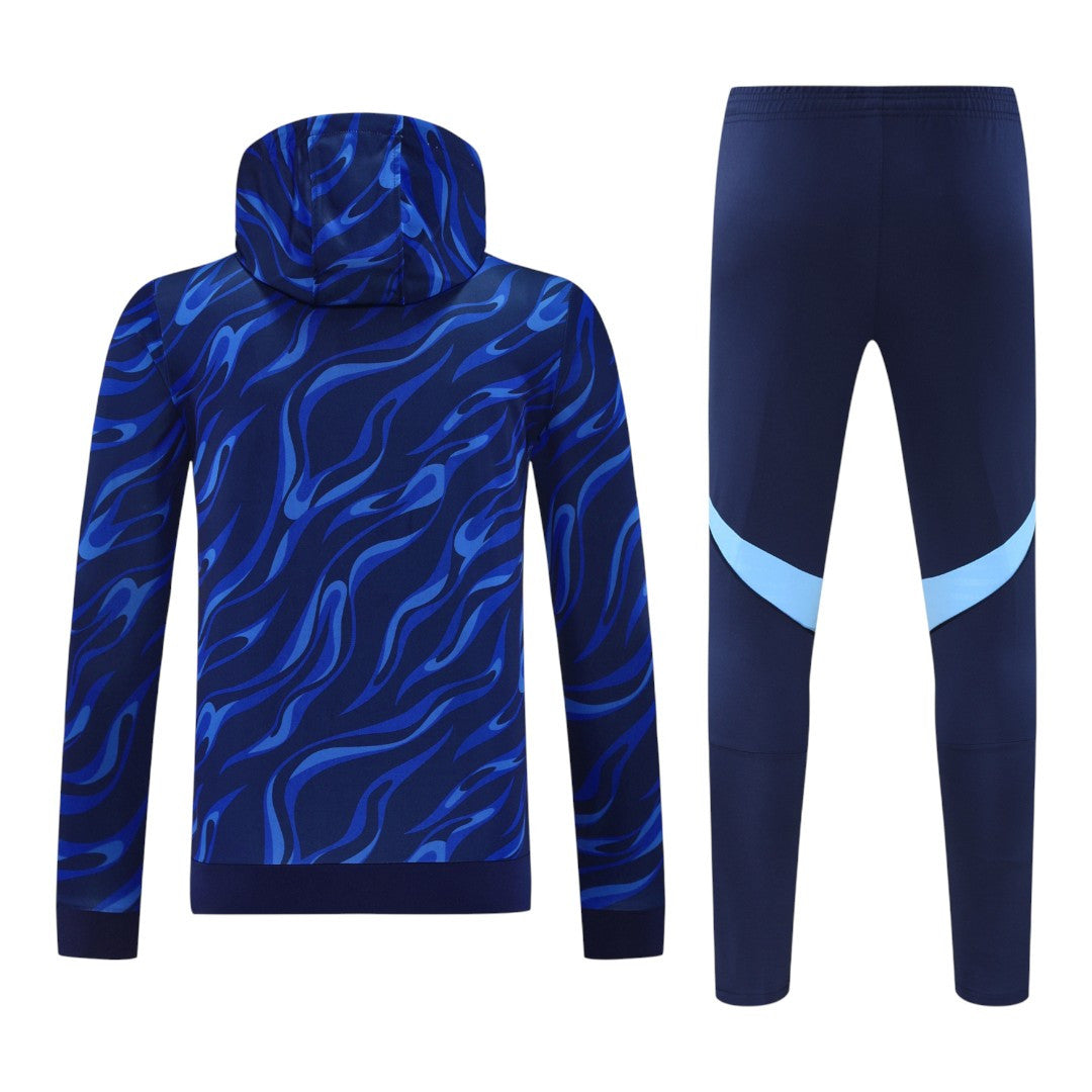 Real Madrid 25/26 Men's Blue Pre-Match Hoodie Tracksuit