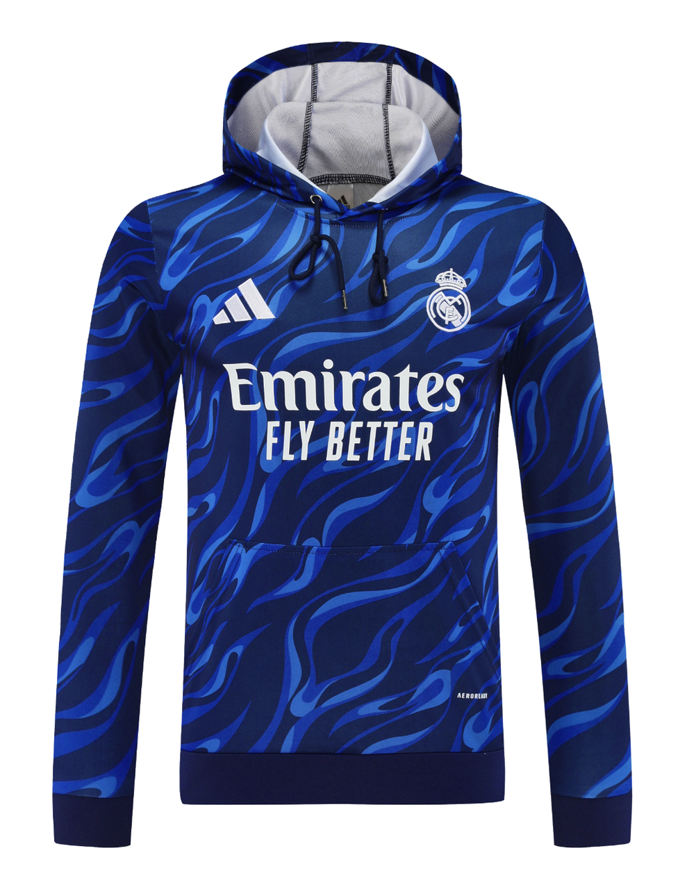 Real Madrid 25/26 Men's Blue Pre-Match Hoodie Tracksuit