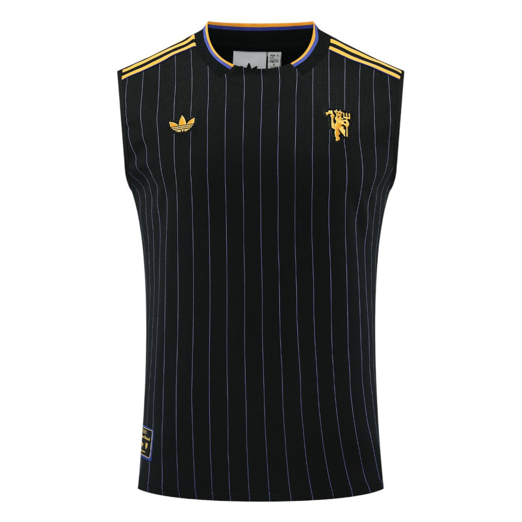 Manchester United 25/26 Men's Black-Gold Terrace Icon Tank Top