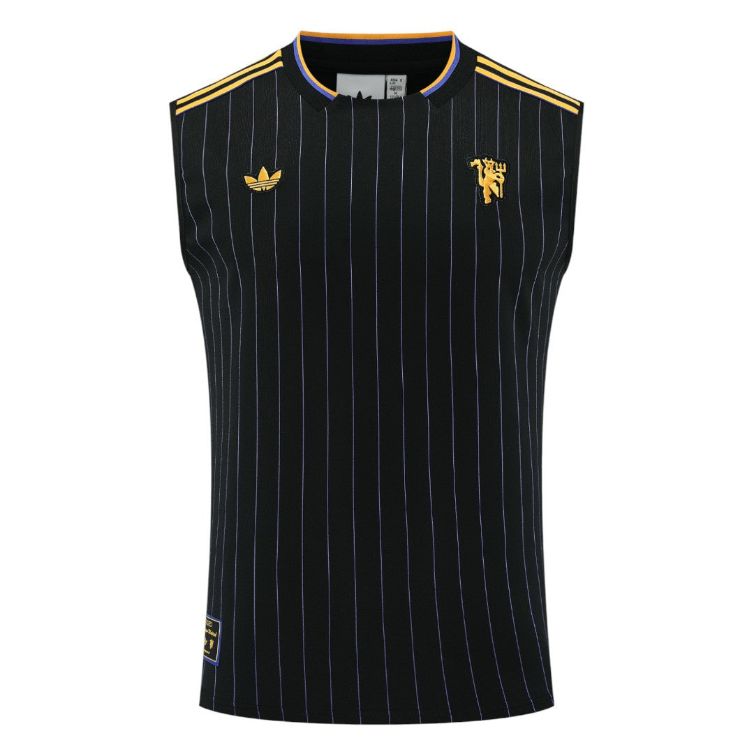 Manchester United 25/26 Men's Black-Gold Terrace Icon Tank Top