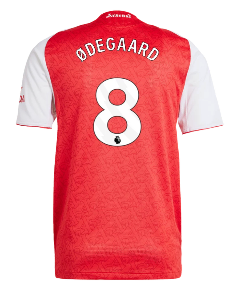 ØDEGAARD #8 Arsenal 25/26 Authentic Men's Home Shirt - PL Font