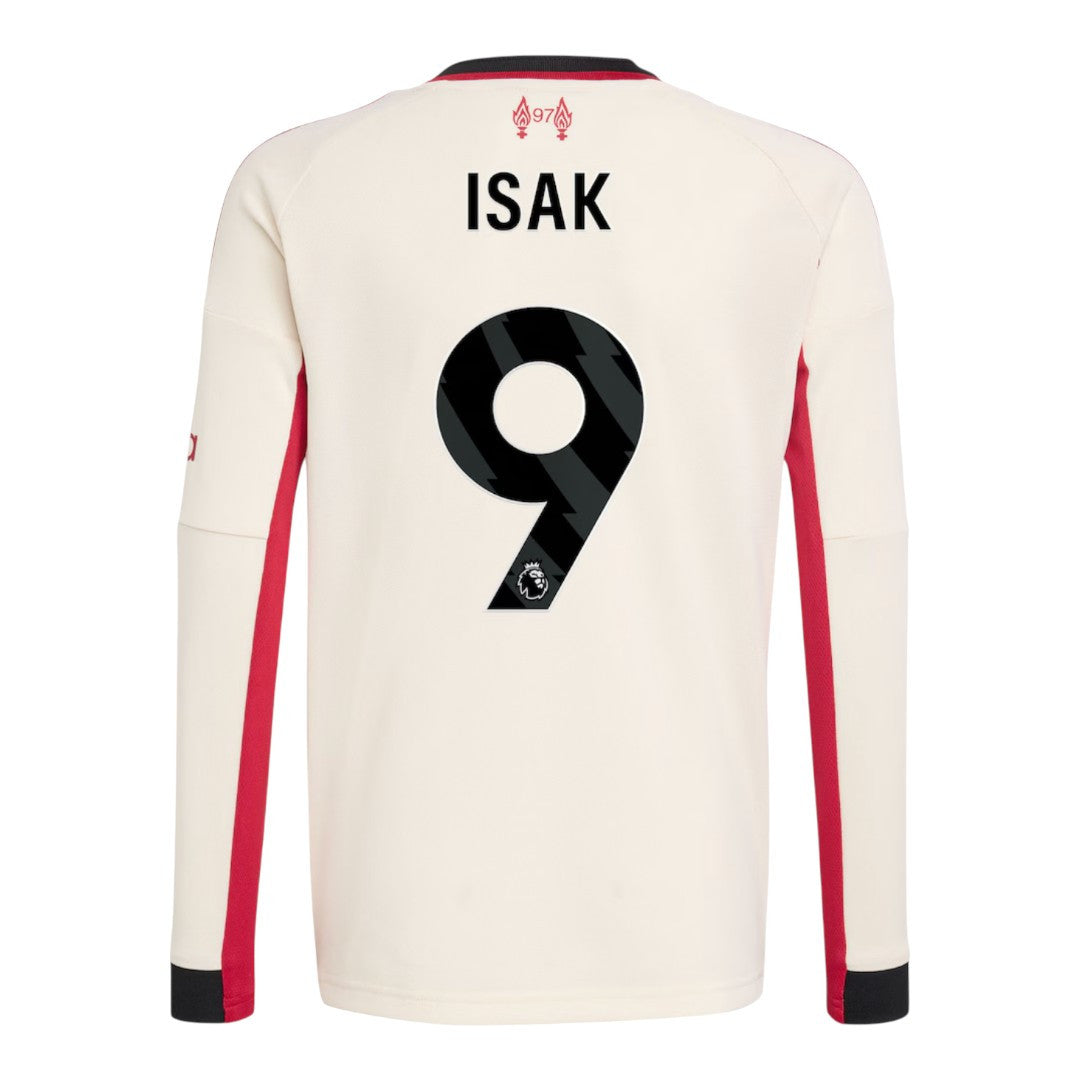 ISAK #9 Liverpool 25/26 Men's Away Long Sleeve Shirt - PL Font