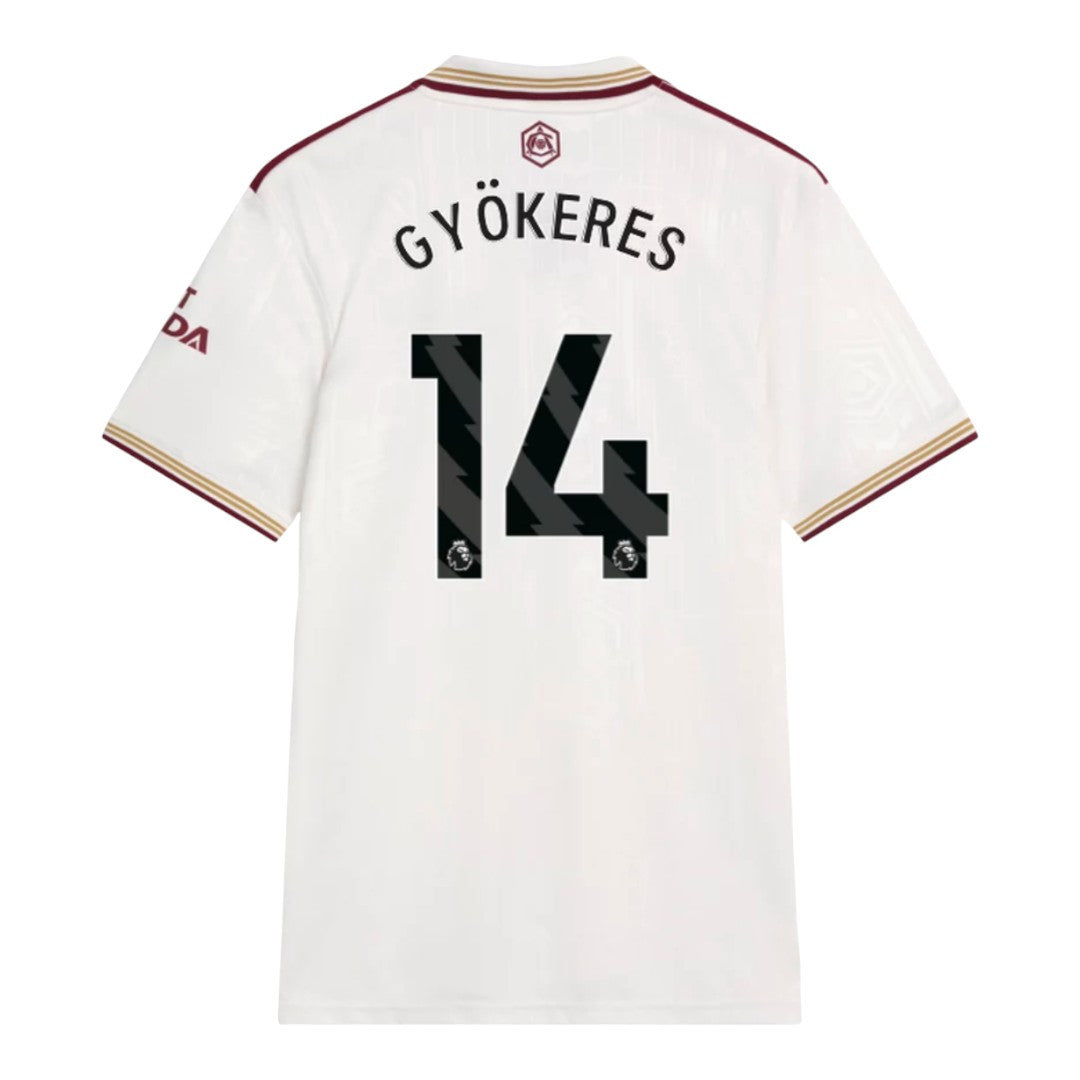 GYÖKERES #14 Arsenal 25/26 Stadium Men's Third Shirt - PL Font